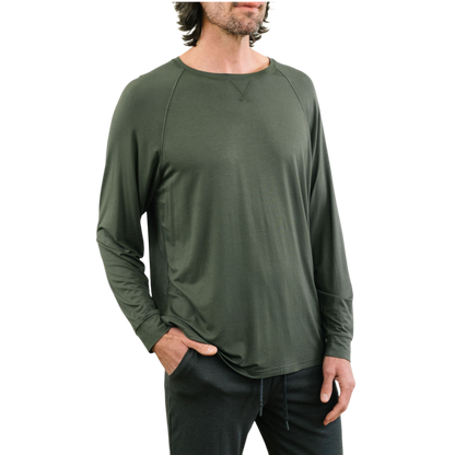 Cozy Earth Men’s Bamboo Stretch-Knit Long Sleeve - T-Shirts