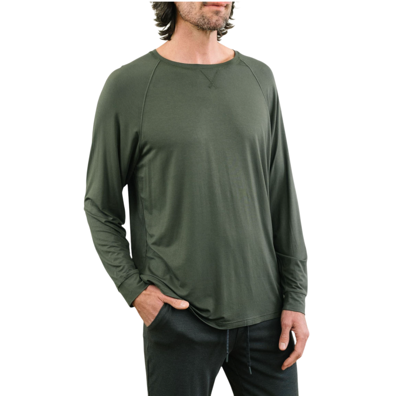 Cozy Earth Men’s Bamboo Stretch-Knit Long Sleeve - T-Shirts