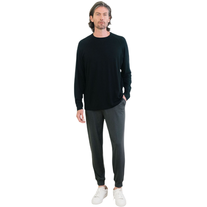 Cozy Earth Men’s Bamboo Stretch-Knit Long Sleeve - T-Shirts