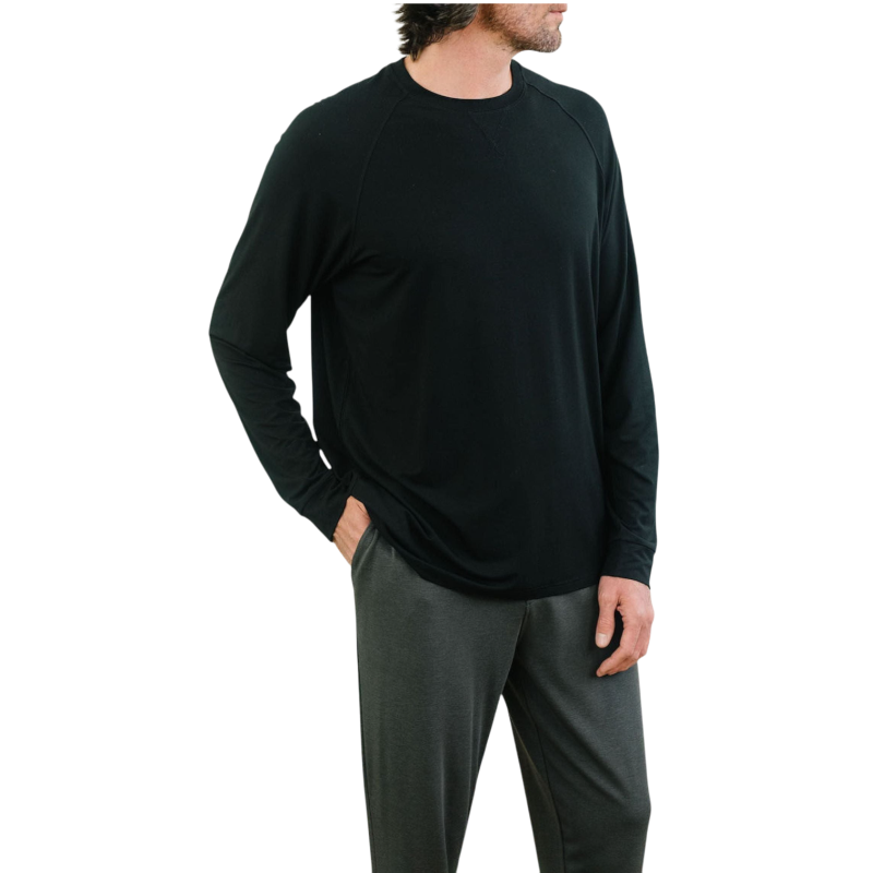 Cozy Earth Men’s Bamboo Stretch-Knit Long Sleeve - T-Shirts