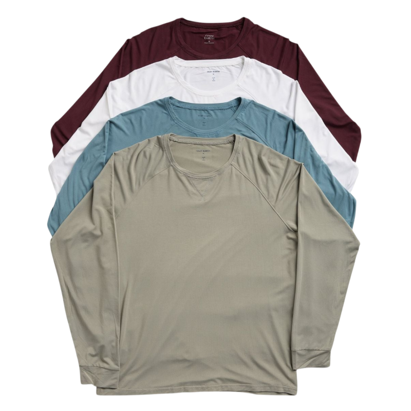 Cozy Earth Men’s Bamboo Stretch-Knit Long Sleeve - T-Shirts