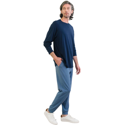 Cozy Earth Men’s Bamboo Stretch-Knit Long Sleeve - T-Shirts
