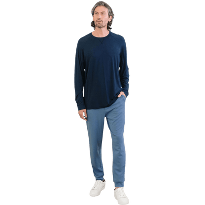 Cozy Earth Men's Bamboo Stretch-Knit Long Sleeve - T-Shirts - SwagWear