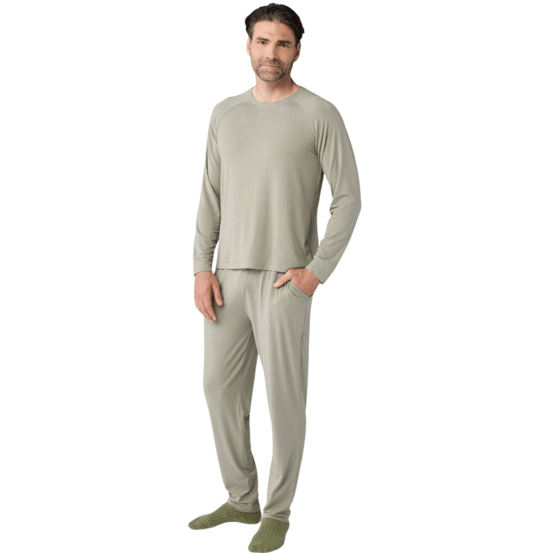 Cozy Earth Men's Bamboo Stretch-Knit Long Sleeve - T-Shirts - SwagWear