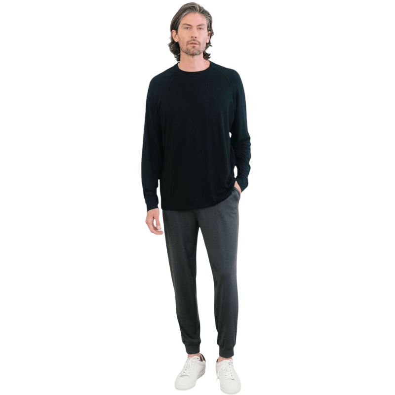 Cozy Earth Men's Bamboo Stretch-Knit Long Sleeve - T-Shirts - SwagWear