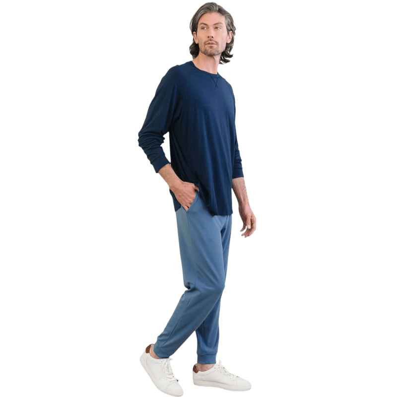 Cozy Earth Men's Bamboo Stretch-Knit Long Sleeve - T-Shirts - SwagWear