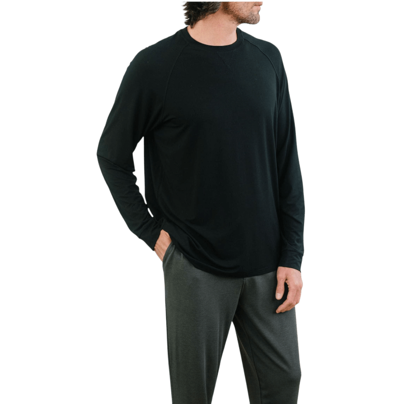 Cozy Earth Men's Bamboo Stretch-Knit Long Sleeve - T-Shirts - SwagWear