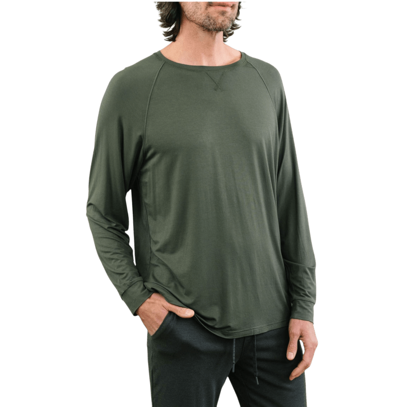 Cozy Earth Men's Bamboo Stretch-Knit Long Sleeve - T-Shirts - SwagWear