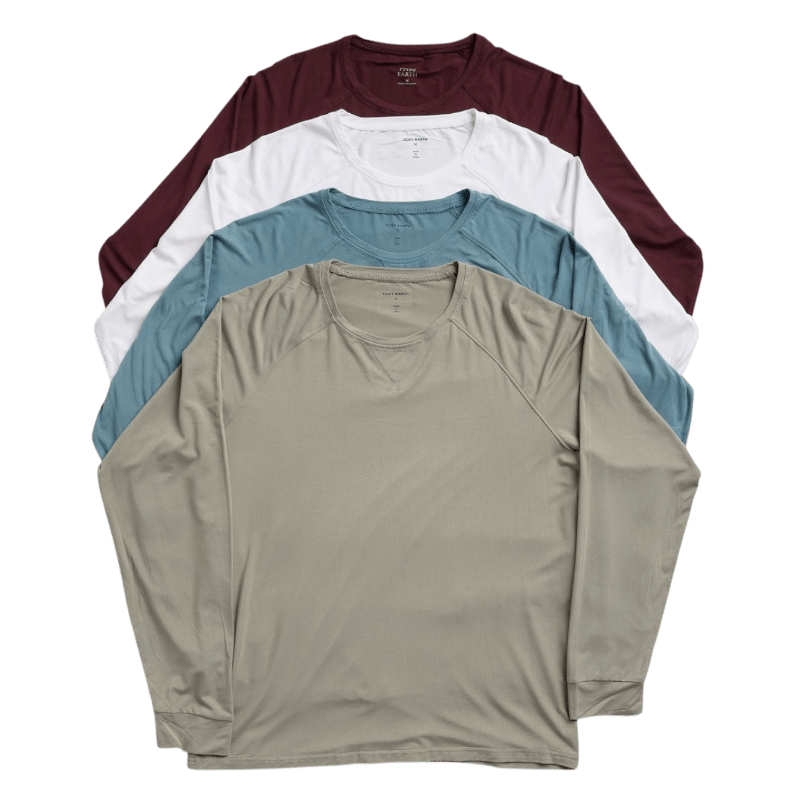Cozy Earth Men's Bamboo Stretch-Knit Long Sleeve - T-Shirts - SwagWear