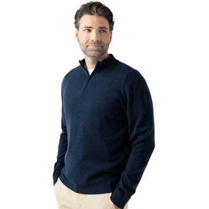 Cozy Earth Men's Quarter Zip Sweater - Sweaters - SwagWear
