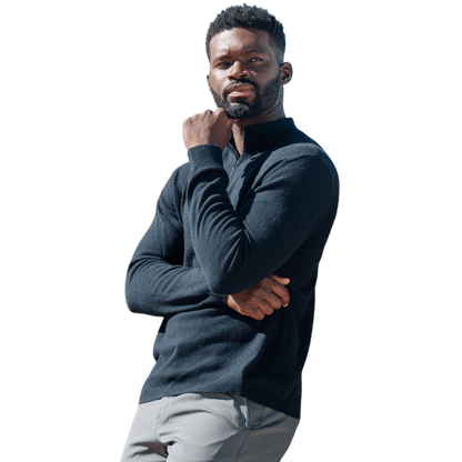 Cozy Earth Men's Quarter Zip Sweater - Sweaters - SwagWear
