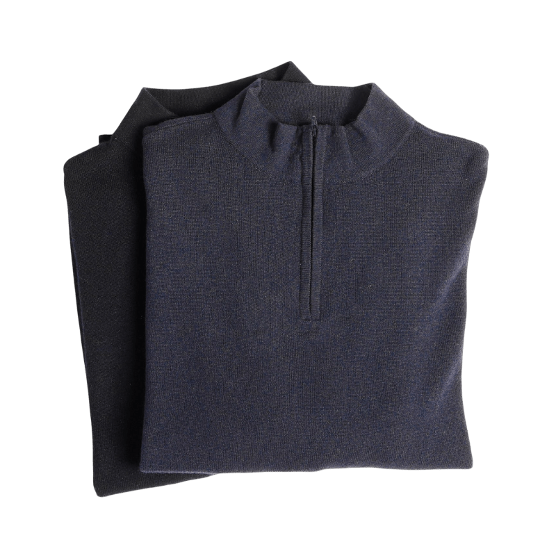 Cozy Earth Men's Quarter Zip Sweater - Sweaters - SwagWear