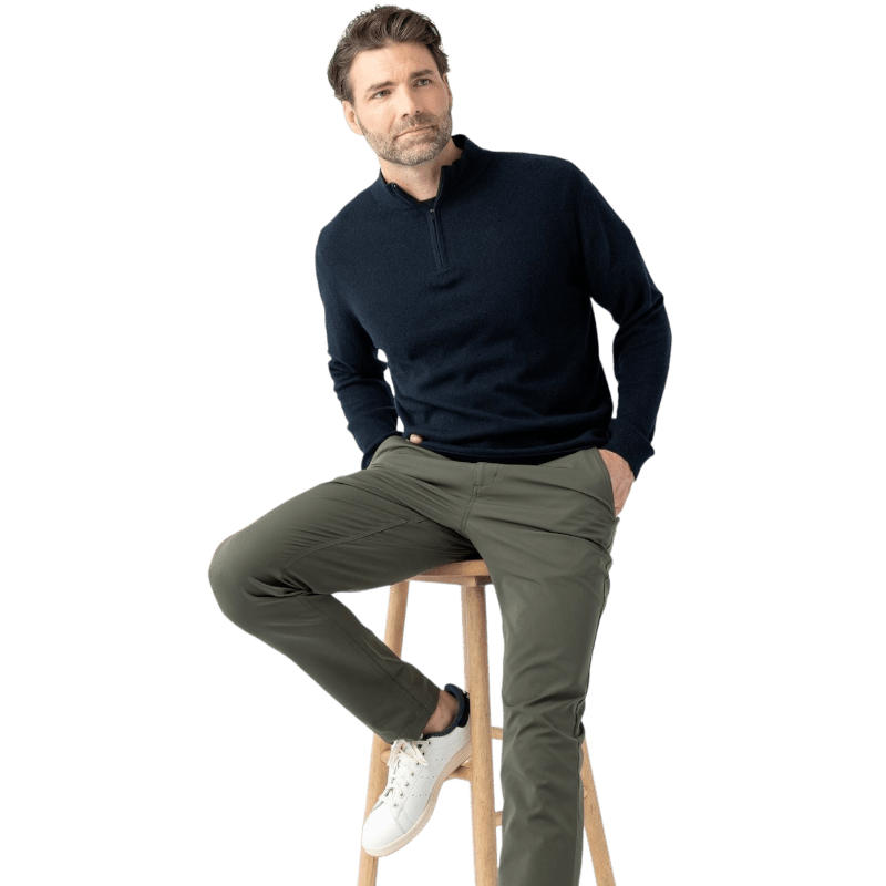 Cozy Earth Men's Quarter Zip Sweater - Sweaters - SwagWear