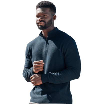 Cozy Earth Men's Quarter Zip Sweater - Sweaters - SwagWear