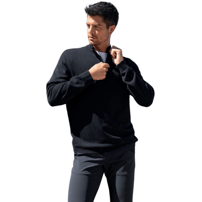 Cozy Earth Men's Quarter Zip Sweater - Sweaters - SwagWear
