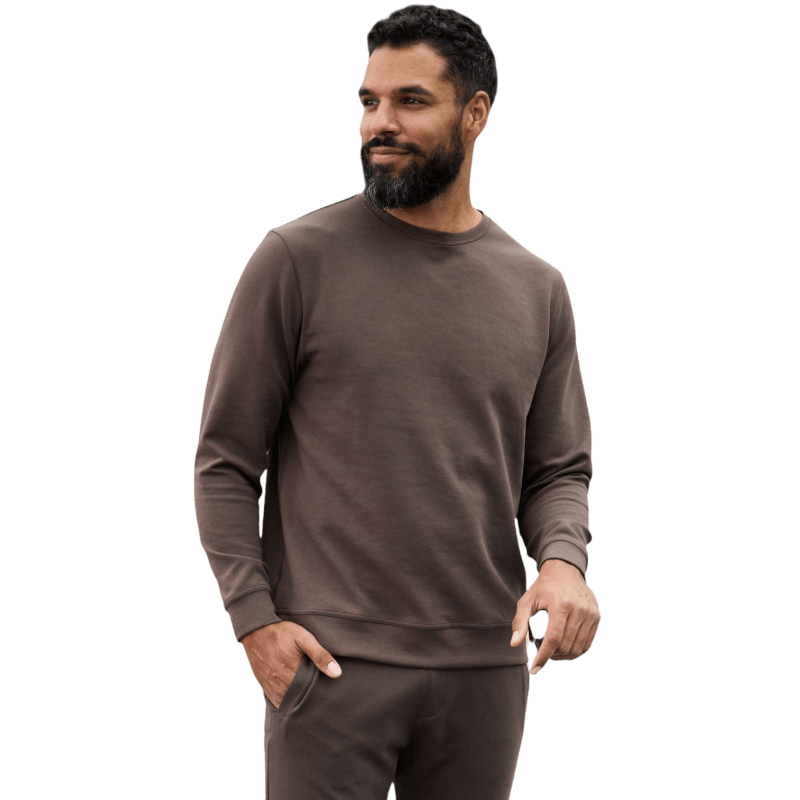 Cozy Earth Men's StretchTech Crewneck - Sweatshirts - SwagWear