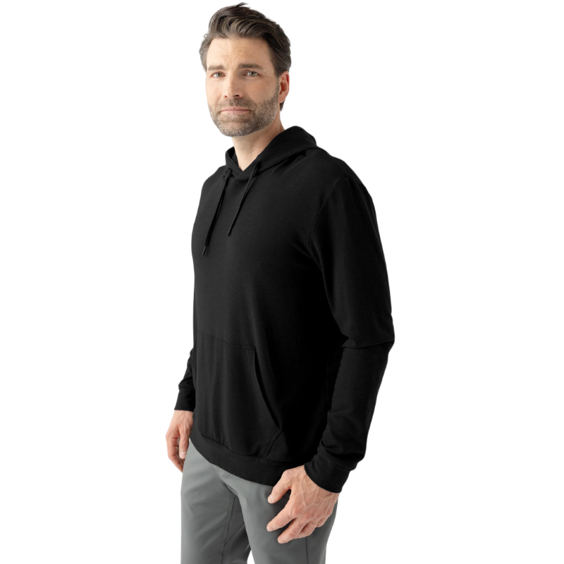 Cozy Earth Men’s Ultra-Soft Bamboo Hoodie - Black - Sweatshirts