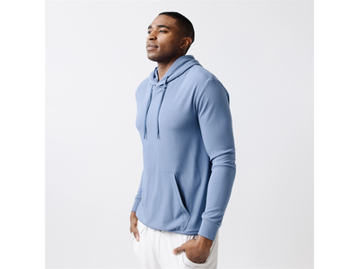 Cozy Earth Men’s Ultra-Soft Bamboo Hoodie - Marine - Sweatshirts