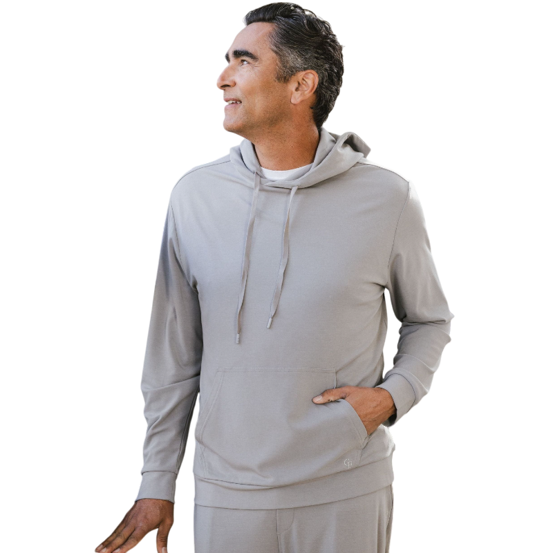 Cozy earth Men’s Ultra-Soft Bamboo Hoodie - Stone / S - Hoodies