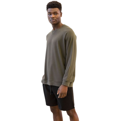 Cozy Earth Men’s Ultra-Soft Bamboo Pullover Crew - Hunter / S - Sweatshirts