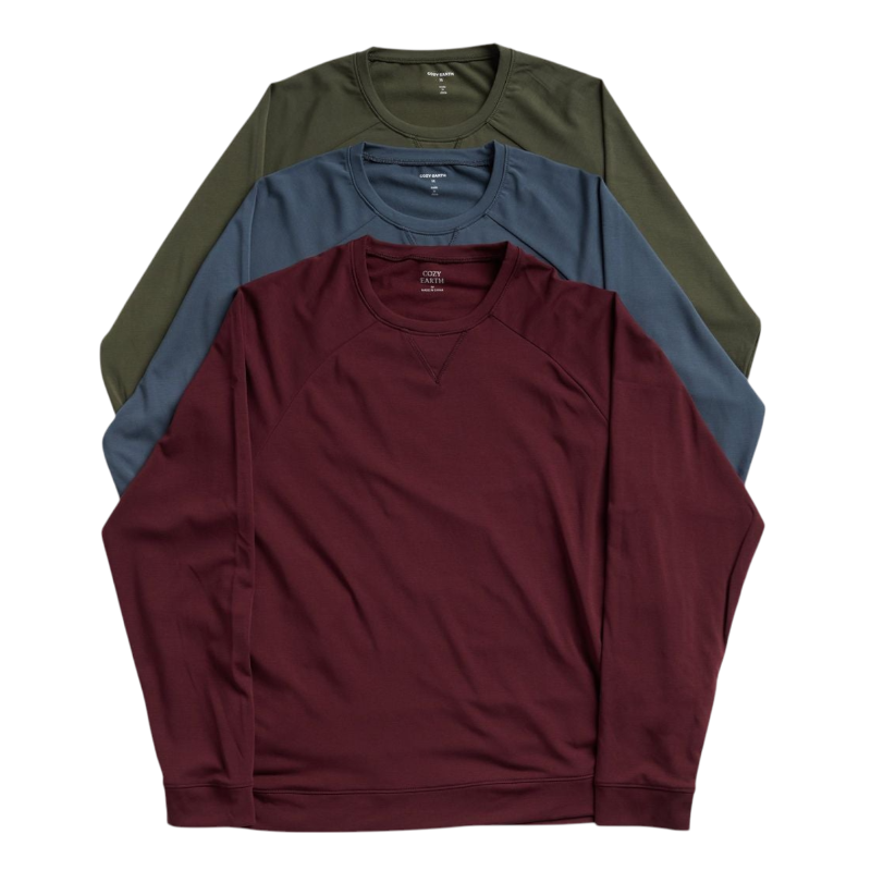 Cozy Earth Men’s Ultra-Soft Bamboo Pullover Crew - Sweatshirts