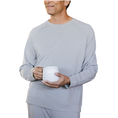 Cozy Earth Men’s Ultra-Soft Bamboo Pullover Crew - Sweatshirts