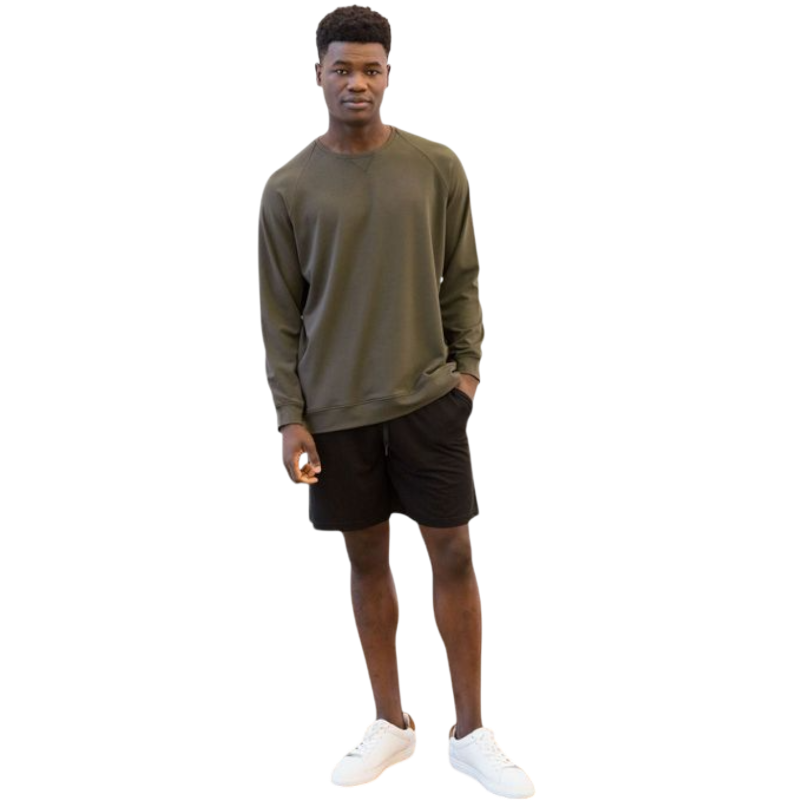Cozy Earth Men’s Ultra-Soft Bamboo Pullover Crew - Sweatshirts