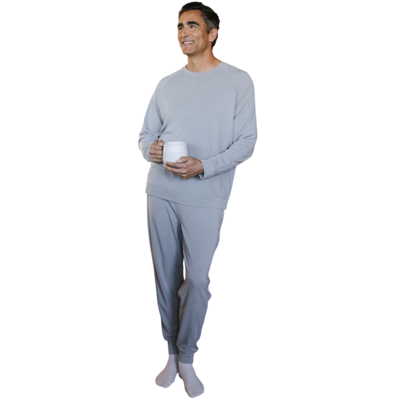 Cozy Earth Men’s Ultra-Soft Bamboo Pullover Crew - Sweatshirts