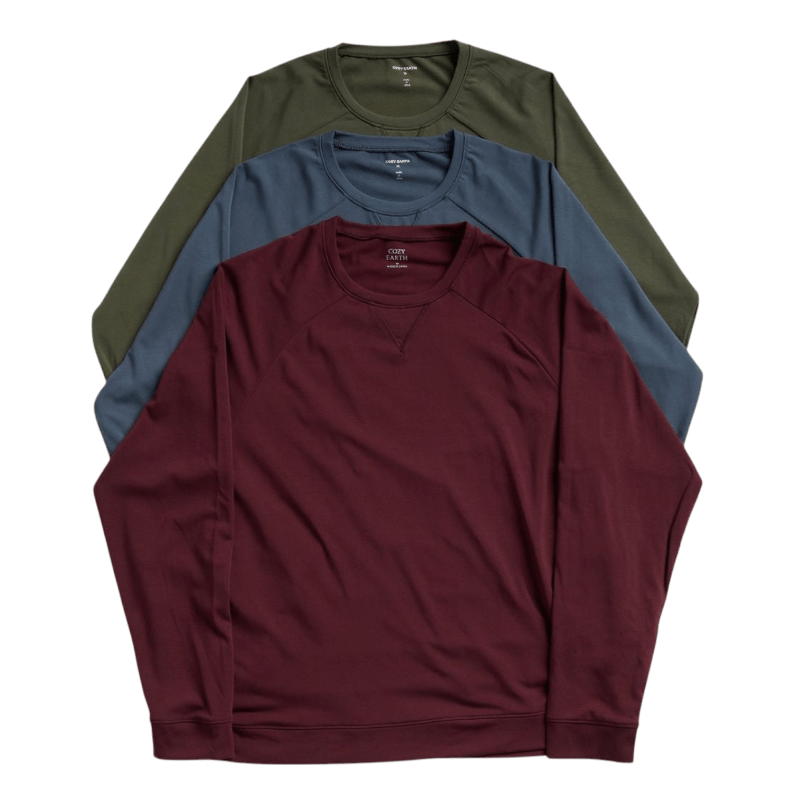 Cozy Earth Men's Ultra-Soft Bamboo Pullover Crew - Sweatshirts - SwagWear