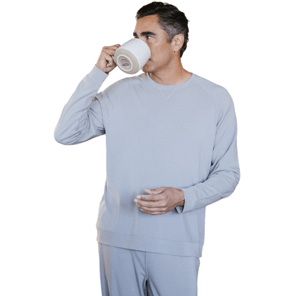 Cozy Earth Men's Ultra-Soft Bamboo Pullover Crew - Sweatshirts - SwagWear