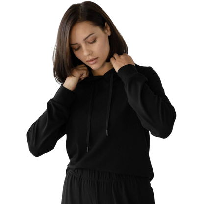 Cozy Earth Women’s Ultra-Soft Bamboo Hoodie - Black / XS - Hoodies