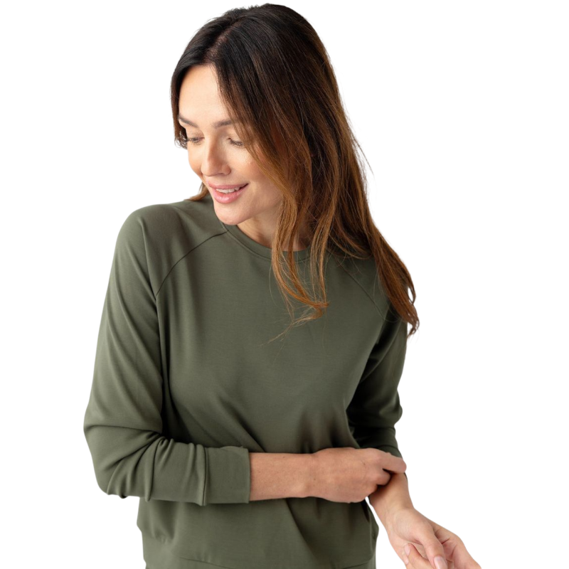 Cozy Earth Women’s Ultra-Soft Bamboo Pullover Crew - Sweatshirts