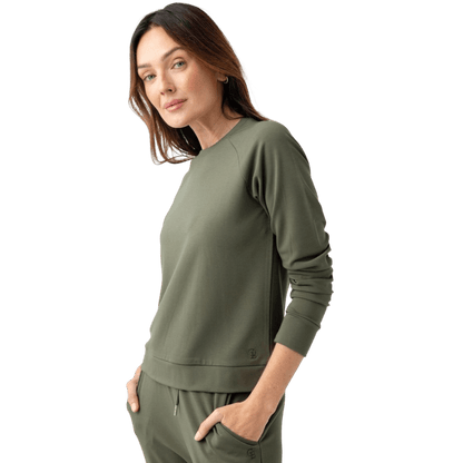Cozy Earth Women's Ultra-Soft Bamboo Pullover Crew - Sweatshirts - SwagWear