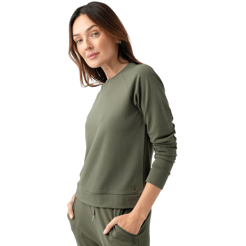 Cozy Earth Women's Ultra-Soft Bamboo Pullover Crew - Sweatshirts - SwagWear