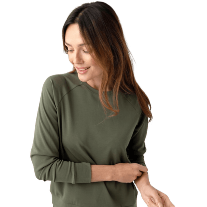 Cozy Earth Women's Ultra-Soft Bamboo Pullover Crew - Sweatshirts - SwagWear