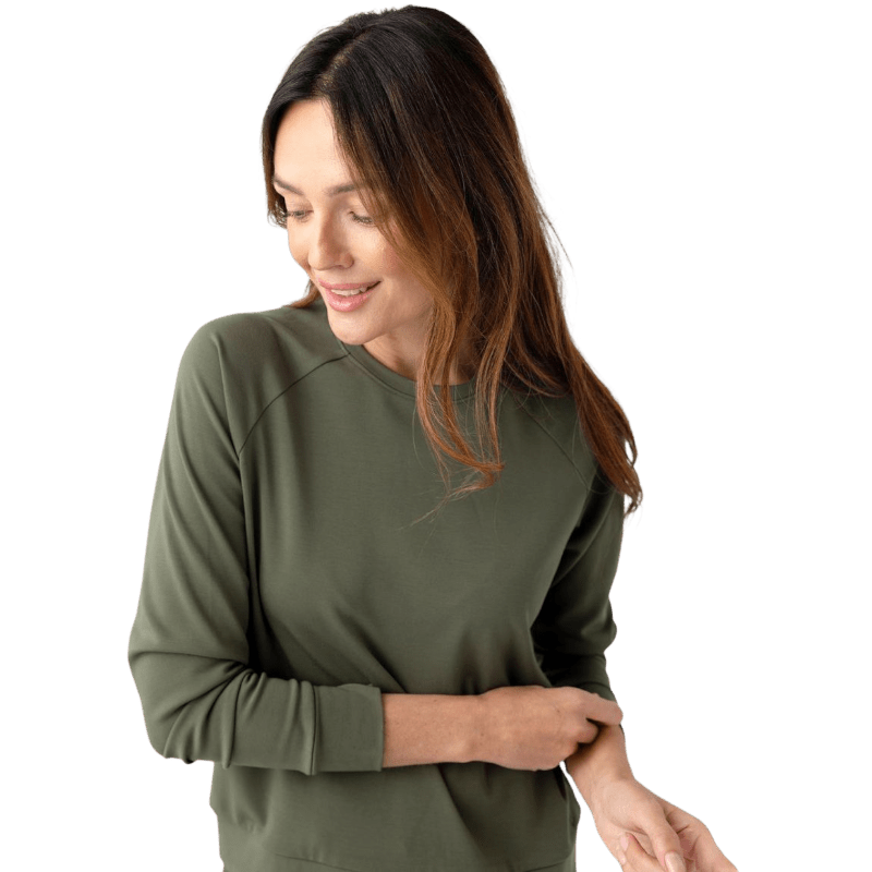 Cozy Earth Women's Ultra-Soft Bamboo Pullover Crew - Sweatshirts - SwagWear