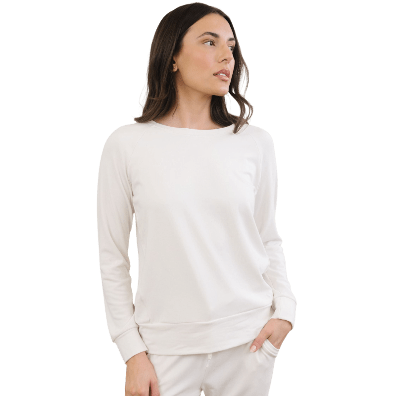 Cozy Earth Women's Ultra-Soft Bamboo Pullover Crew - Sweatshirts - SwagWear