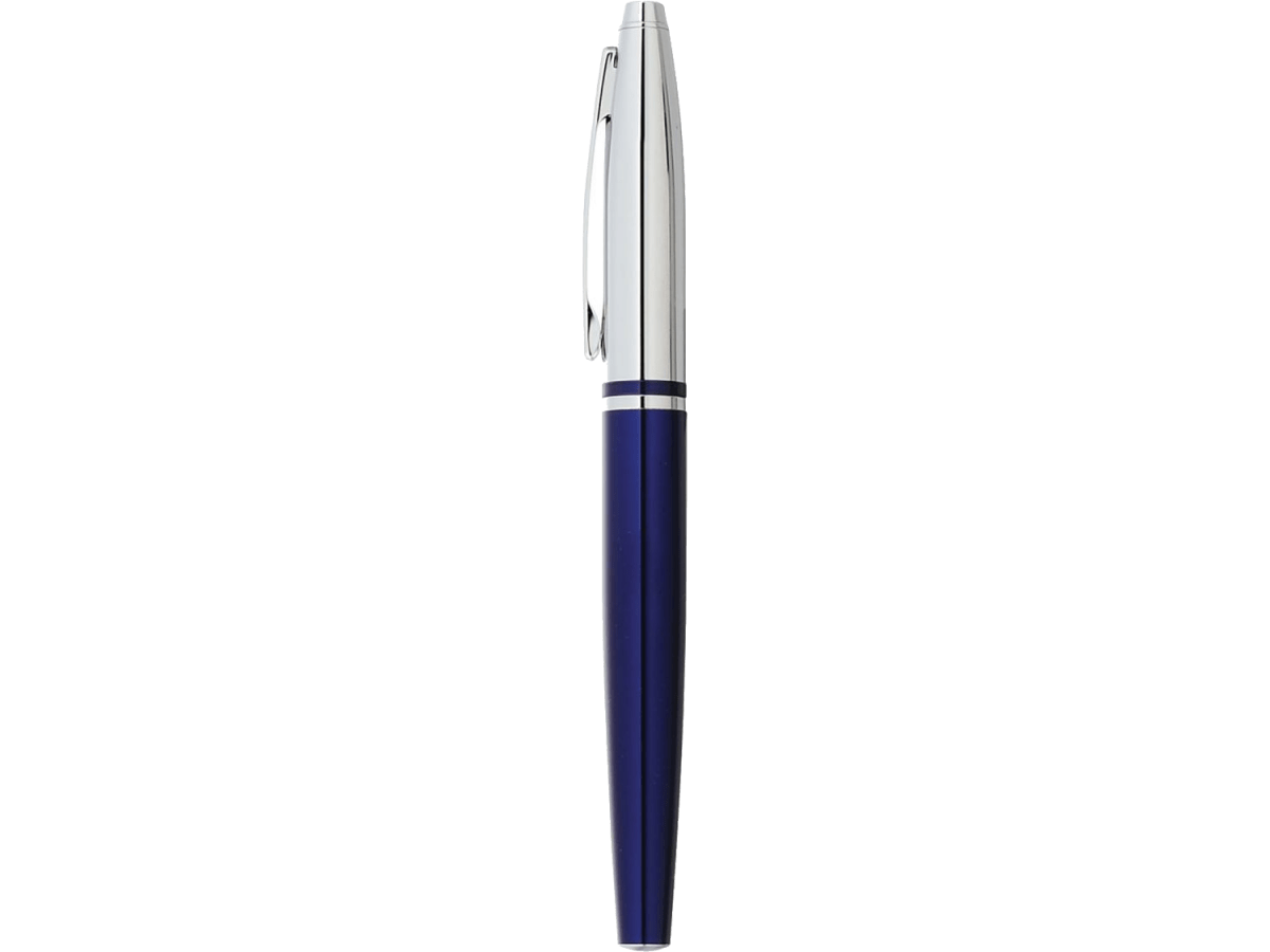 Cross® Calais Chrome Blue Roller Ball - Roller Ball Pens - SwagWear