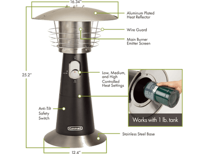 Cuisinart Outdoors® Tabletop Patio Heater - Patio Heaters - SwagWear