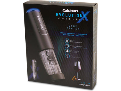 Cuisinart® EvolutionX Cordless 4-in-1 Wine Opener - Charcoal Grey - Barware