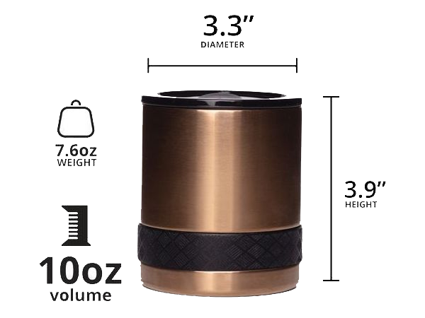 Elemental Recess 10oz Rocks Tumbler - Copper