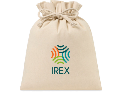 Eco-conscious Canvas Drawstring Gift Bag - Large - Natural - gift bag