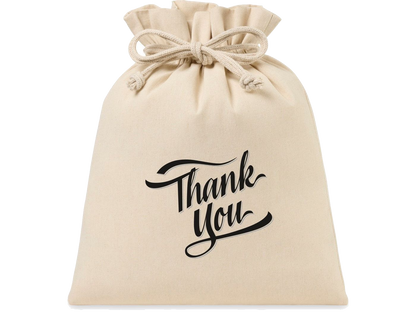 Eco-conscious Canvas Drawstring Gift Bag - Large - Natural - gift bag