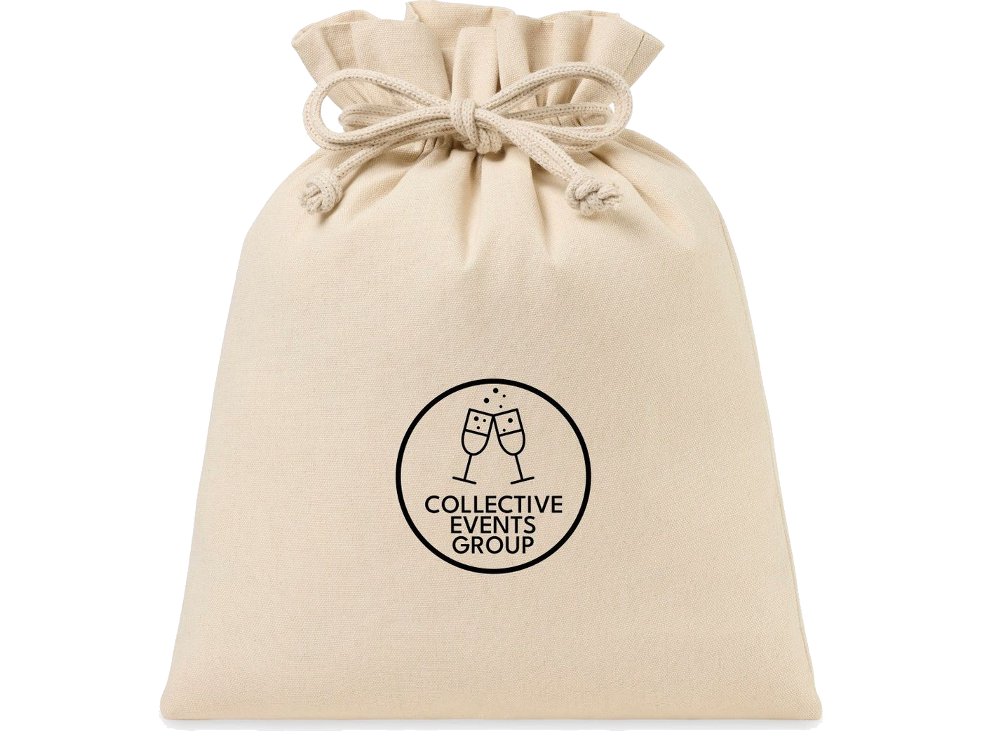 Eco-conscious Canvas Drawstring Gift Bag - Large - Natural - gift bag