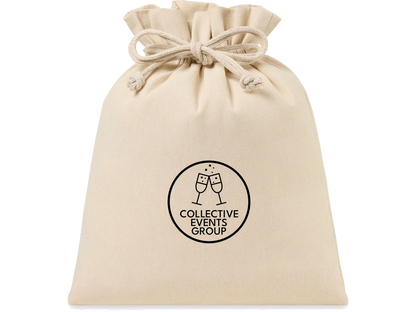 Eco-conscious Canvas Drawstring Gift Bag - Large - Natural - gift bag