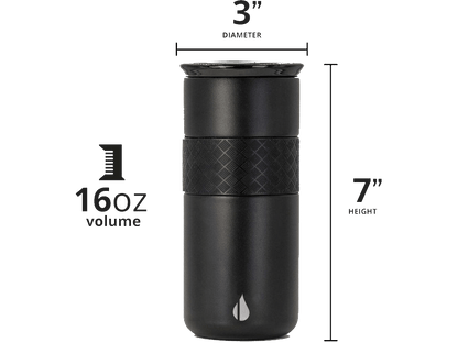 Elemental Artisan 16oz Tumbler - Matte Black - Tumblers - SwagWear