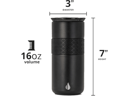 Elemental Artisan 16oz Tumbler - Matte Black - Tumblers - SwagWear