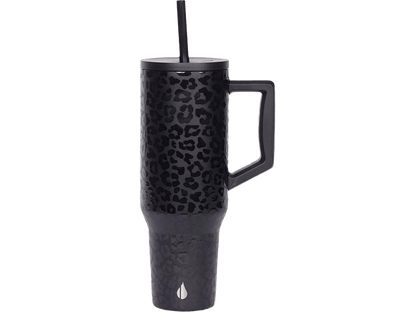 Elemental Commuter 40oz Tumbler - Black Leopard - Tumblers w/Straws - SwagWear