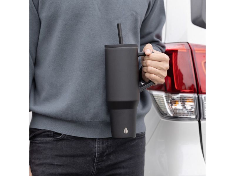 Elemental Commuter 40oz Tumbler - Black - Tumblers w/Straws - SwagWear
