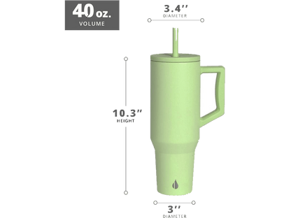 Elemental Commuter 40oz Tumbler - Key Lime - Tumblers w/Straws - SwagWear